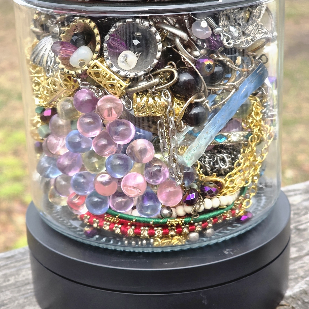 Colorful Beaded Jewelry But Its A Craft jar